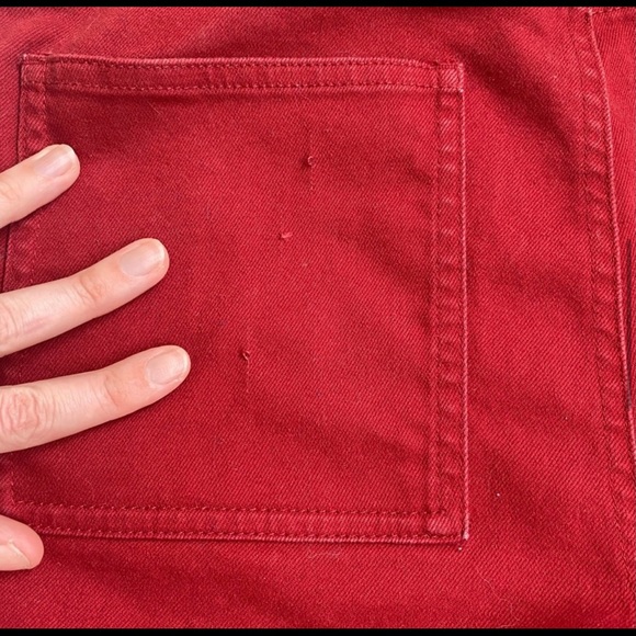 Aritzia Wilfred Free 6 Red Cropped Ankle Jeans 6 - Picture 4 of 9